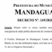 CORONAVÍRUS MANDAGUARI - Prefeito Romualdo Batista assina decreto regulamentando funcionamento de comércios que podem permanecer abertos durante a pandemia de Coronavírus