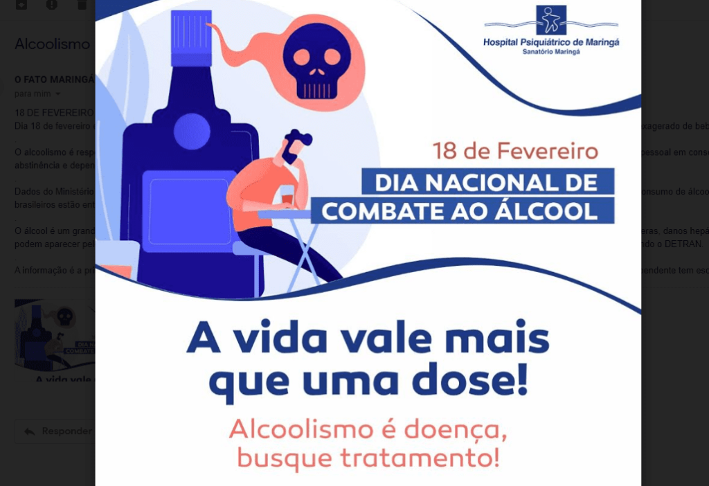 18 de fevereiro é Dia Nacional de Combate ao Álcool