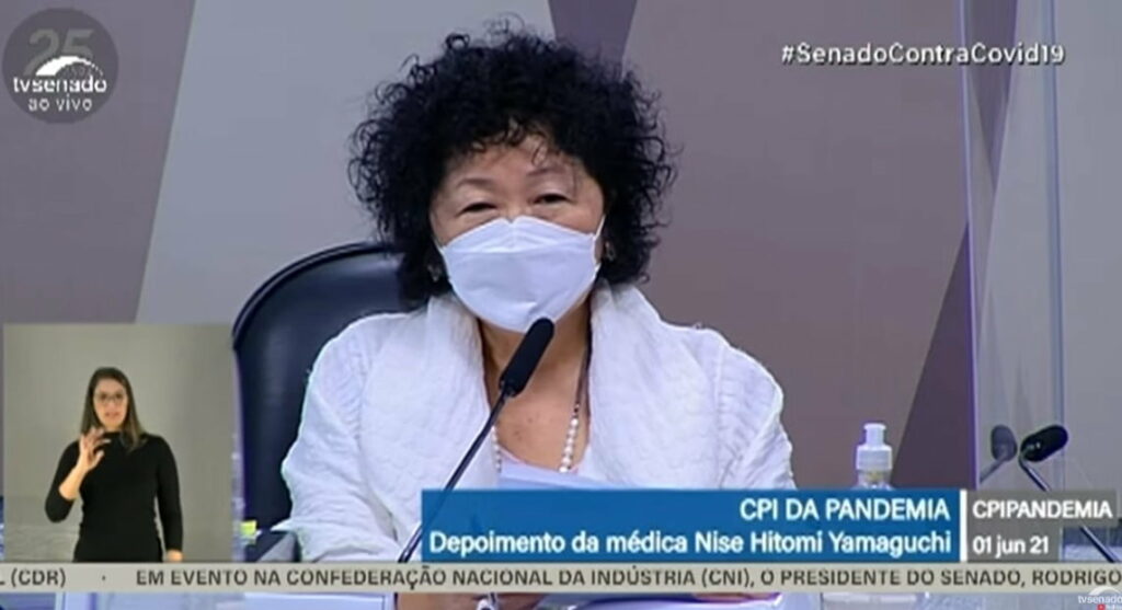 AO VIVO: Nise Yamaguchi depõe na CPI da Covid