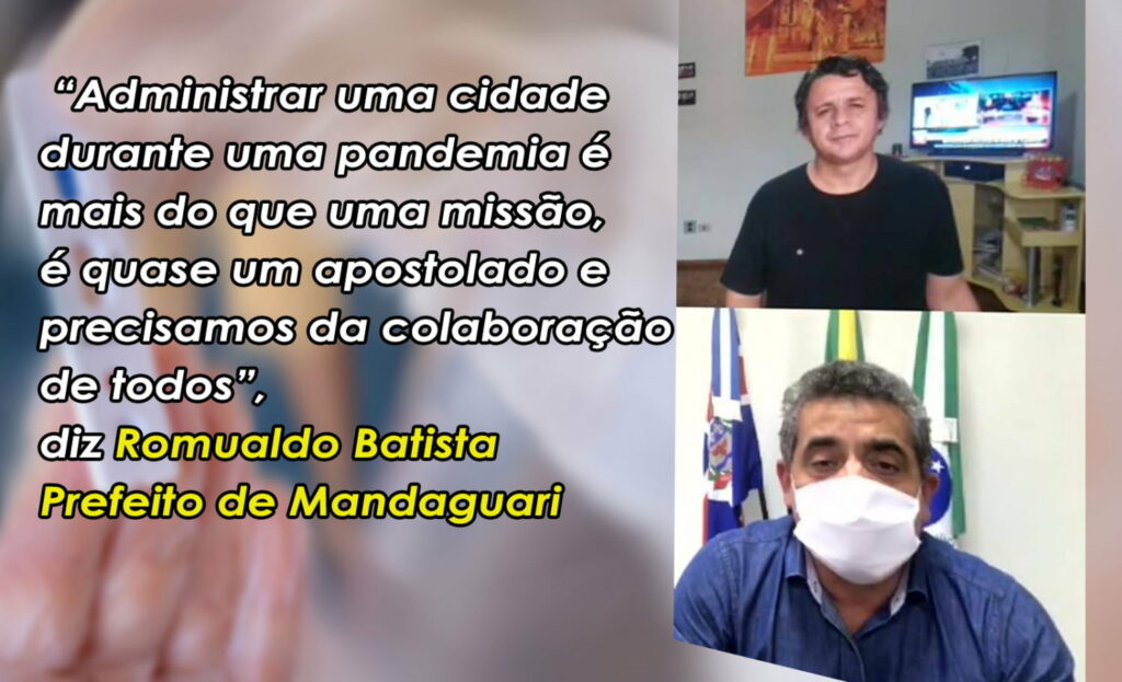 AO VIVO: Prefeito de Mandaguari Romualdo Batista explica decreto que impõe toque de recolher e fecha bares por 7 dias. Cidade registrou segundo óbito nesta quinta
                
                    Medidas tem como objetivo conter avanço dos contágios