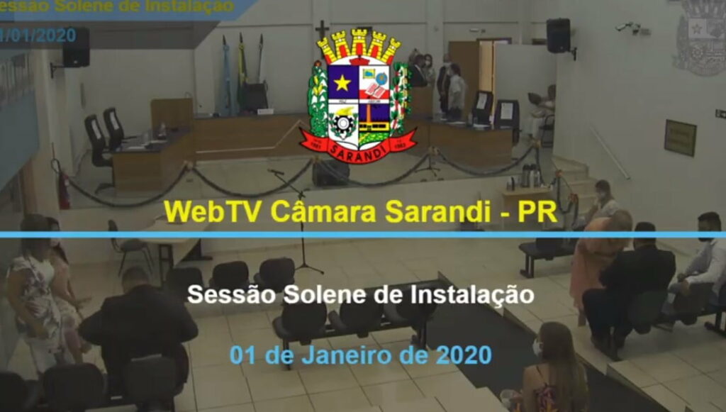 AO VIVO: Sessão de posse do prefeito e dos vereadores de Sarandi