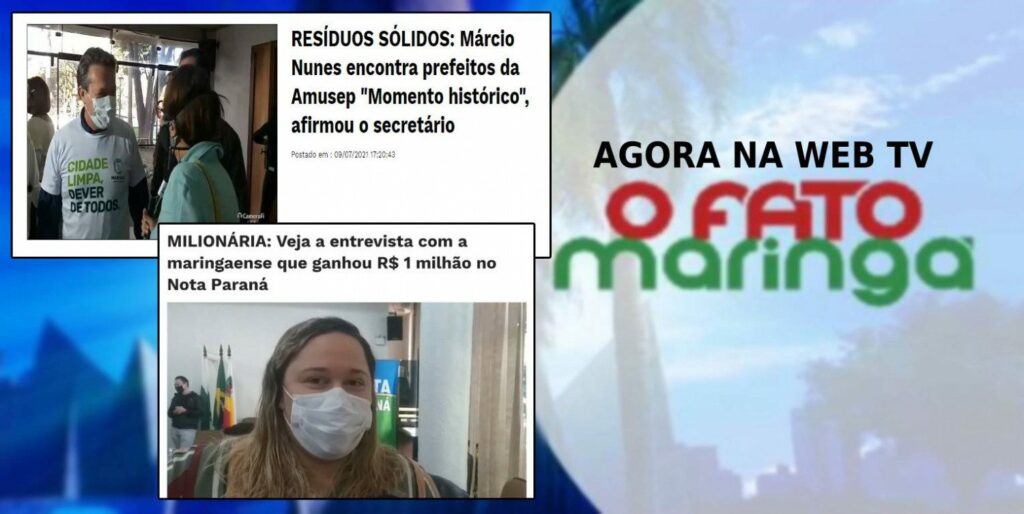 Agora na Web TV:  Reportagem com a milionária maringaense do Nota Paraná, e ainda:
                
                    A entrevista com secretário de desenvolvimento sustentável e turismo Márcio Nunes e também com o presidente da Amusep Rogério Bernardo e com o segundo vice-presidente da Alep Deputado Paulo Rogério do Carmo (PSL)