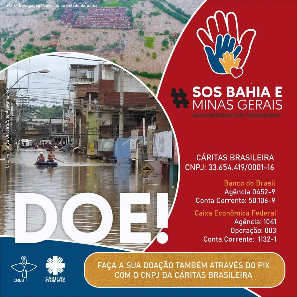 Arquidiocese de Maringá fará coleta especial para Bahia e Minas Gerais