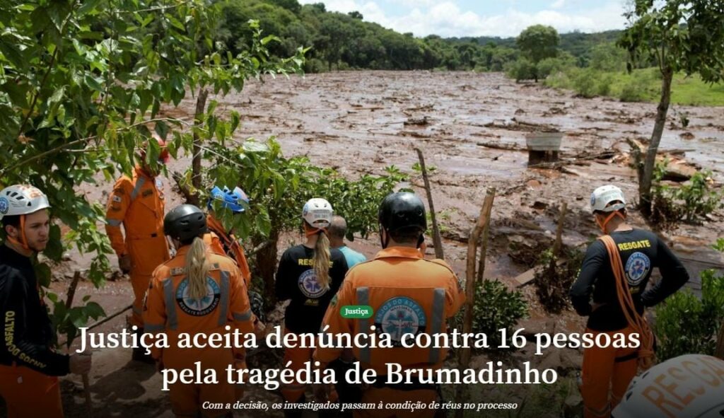 BRUMADINHO agora tem 16 réus 
                
                    Entre os réus está o ex-presidente da Vale, Fabio Schvartsman