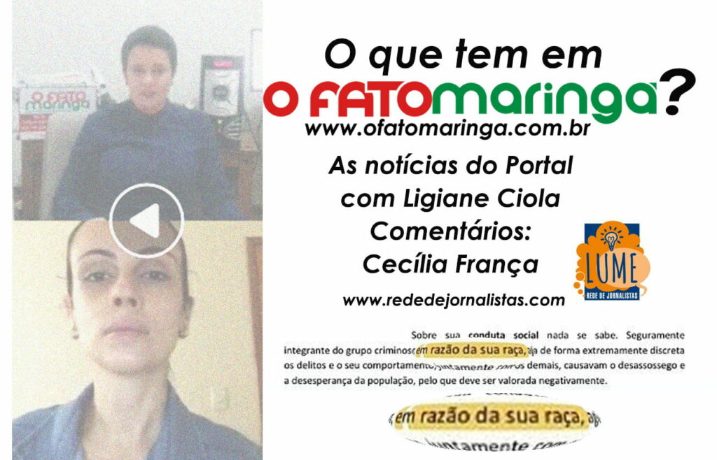 "EM RAZÃO DE SUA RAÇA":  Jornalista Cecília França do Portal Rede de Jornalistas comenta o caso da juíza que citou raça do réu na condenação
                
                    Veja na rubrica O QUE TEM EM O FATO? Apresentação Ligiane Ciola