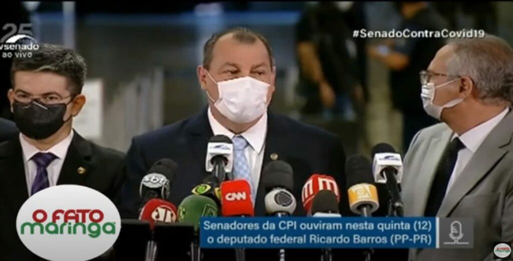 Ficou provado que Ricardo Barros é intermediário de todo mundo que vende vacinas, diz Omar Aziz presidente da CPI