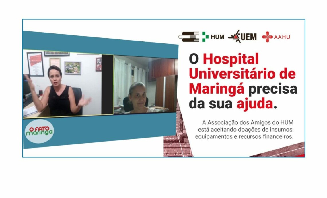 HU de Maringá precisa de ajuda: Veja a entrevista com Miriam Bardeja, presidente da AAHUM
                
                    Para mais informações acesse  o o site da associação: www.aahum.com.br.