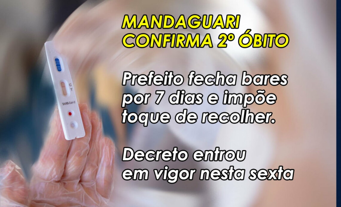 Homem de 71 anos é segunda vítima da COVID-19 em Mandaguari
                
                    Prefeito editou decreto fechando bares por 7 dias e impôs toque de recolher. Medidas entraram em vigor nesta sexta