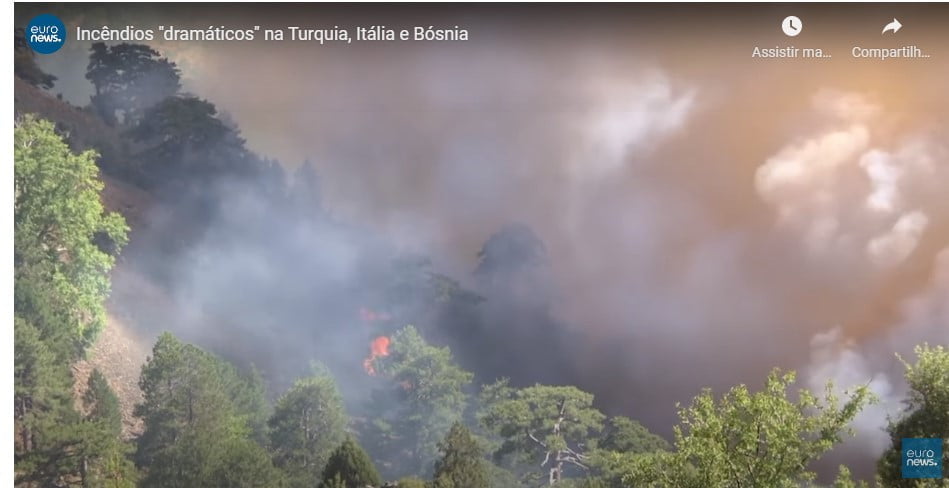 Incêndios "dramáticos" na Turquia, Itália e Bósnia