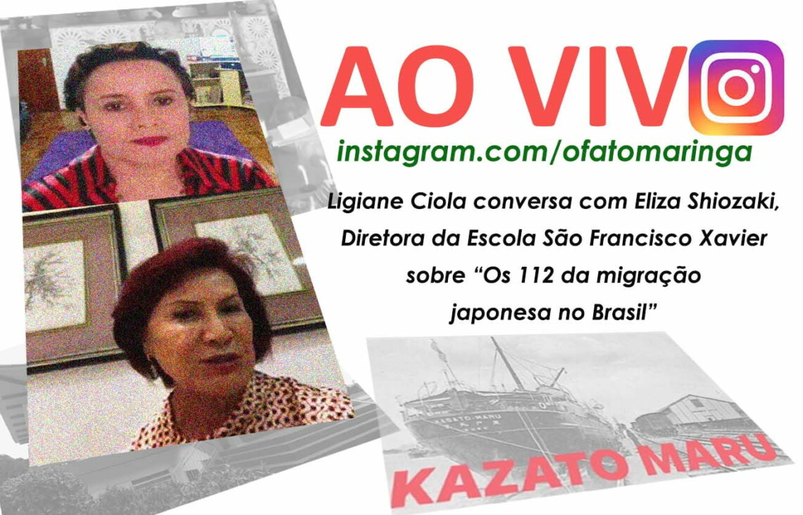 Ligiane Ciola conversa com Eliza Shiozaki, Diretora da Escola São Francisco Xavier  sobre “Os 112 da migração  japonesa no Brasil”