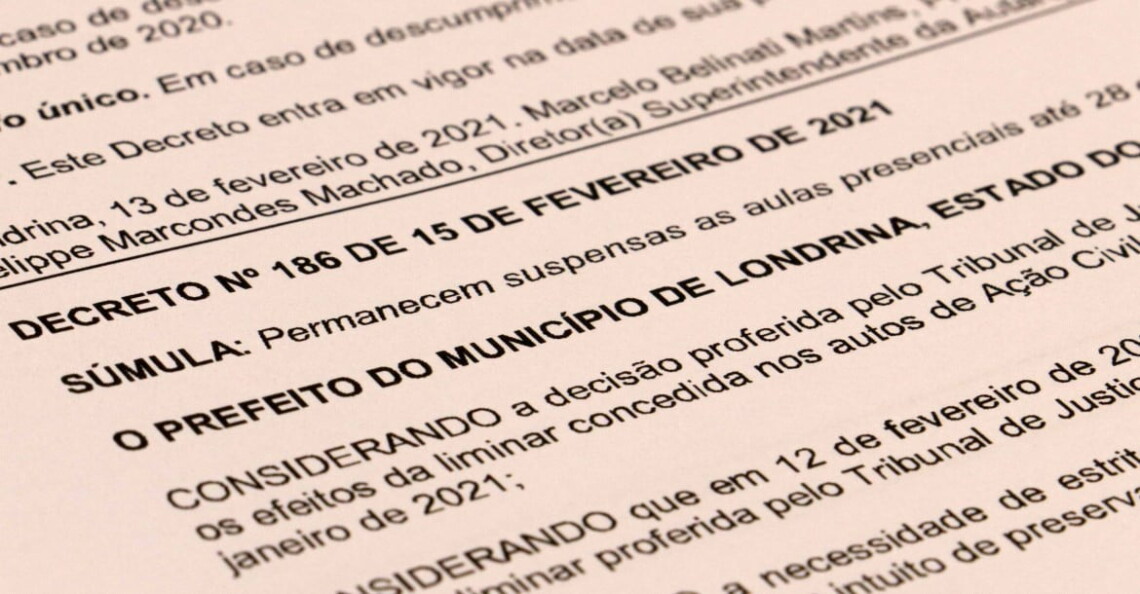 Londrina vai multar em até R$ 120 mil, escolas que realizarem aulas presenciais na cidade