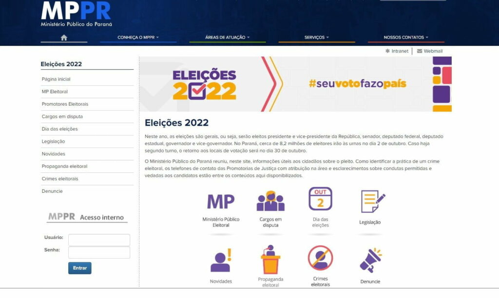 MPPR cria site com regras eleitorais e orientações para voto consciente