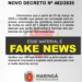 NOTÍCIA FALSA: Prefeitura de Maringá publica nota oficial para desmentir falsidade disfarçada de notícia  
                
                    O FATO MARINGÁ apoia a prefeitura publicando nota de repúdio às chamadas Fake News