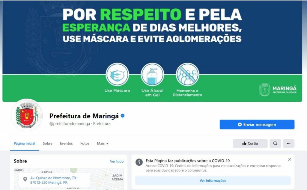 Prefeitura de Maringá alerta para perfis falsos nas redes sociais