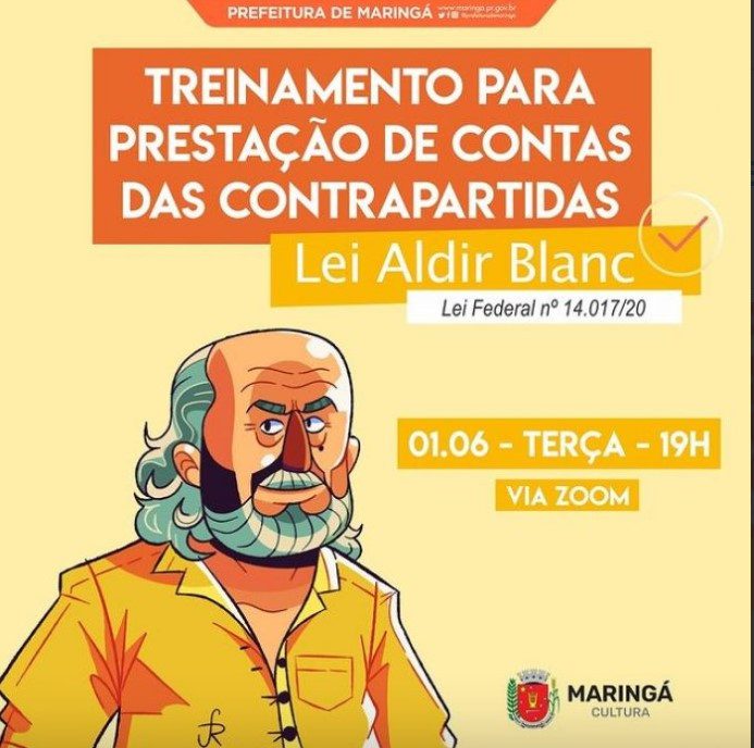 Secretaria de Cultura de Maringá  orienta artistas sobre a  prestação de contas da lei Aldir Blanc