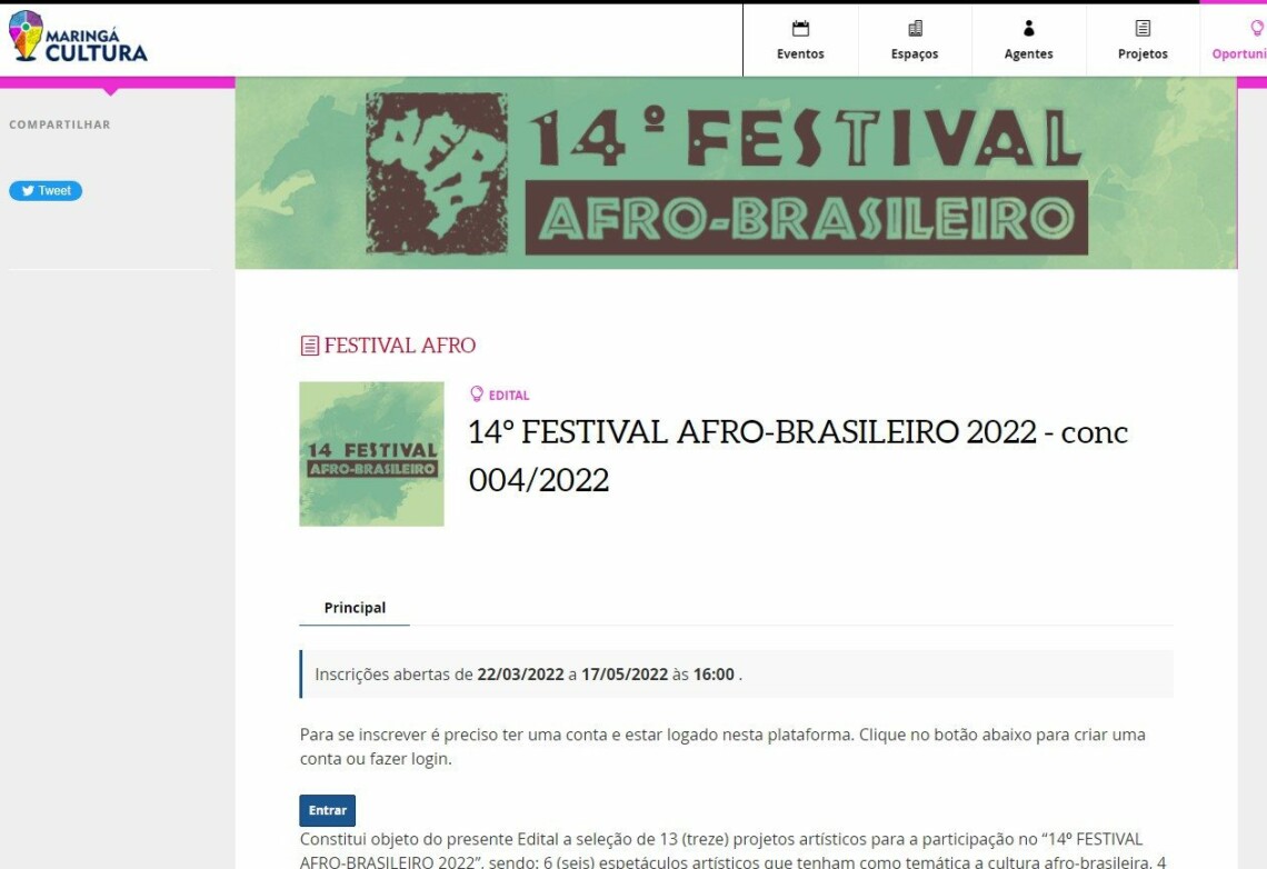 Semuc abre inscrições para o 14º Festival Afro-Brasileiro