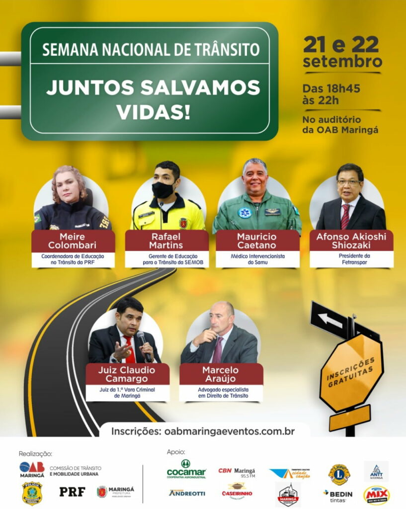 SEMANA NACIONAL DE TRÂNSITO: "Juntos salvamos vidas”