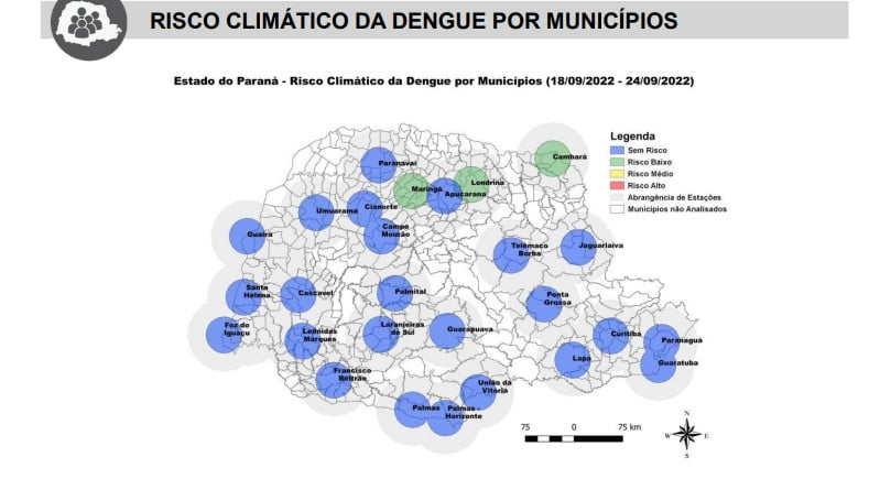 Paraná registra 70 novos casos de dengue no Paraná