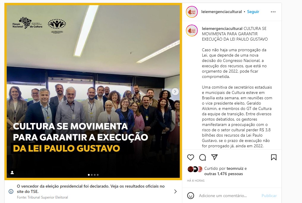 Fórum Nacional de Secretários Estaduais se mobilizam para defender recursos da Paulo Gustavo