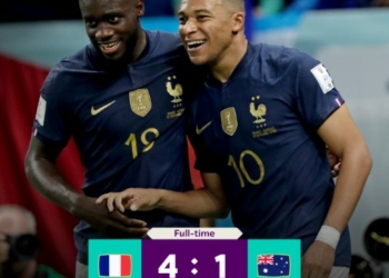 COPA: França vira o jogo e goleia a Austrália 1
