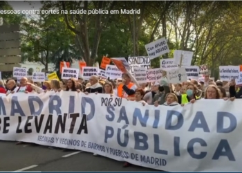 Milhares de pessoas contra cortes na saúde pública em Madrid 1