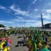 Bolsonaristas no QG do exército em Brasília - foto - tv globo - reprodução
