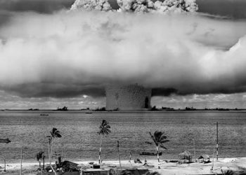 Teste atômico dos EUA no Oceano Pacifico - Década de 1950