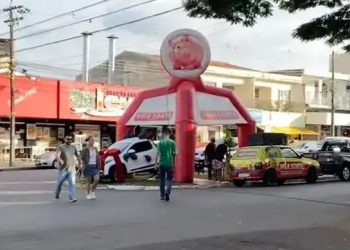 O canteiro central da avenida das Palmeiras tomado por infrações