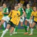 Soccer Football - FIFA Women’s World Cup Australia and New Zealand 2023 - Group B - Australia v Republic of Ireland - Stadium Australia, Sydney, Australia - July 20, 2023
Australia's Steph Catley celebrates scoring their first goal REUTERS/Jaimi Joy