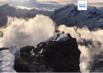 Montanha na Suiça está perdendo geleiras - reprodução euronews