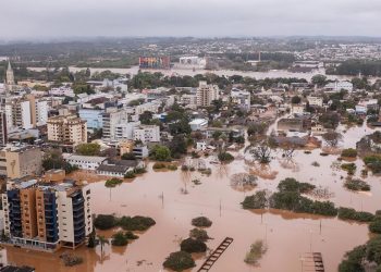 05/09/2023, Enchente do Rio Taquari na cidade de Lajeado (RS). Foto: marcelocaumors/Instagram