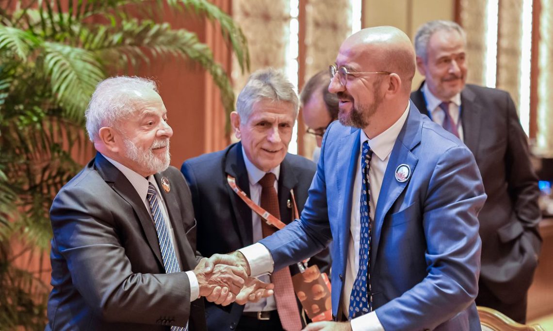 Nova Delhi, Índia, 10.09.2023 - Presidente Lula se reune com o presidente do Conselho Europeu, Charles Michel. Nova Delhi - Índia. Foto: Ricardo Stuckert/PR