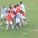 Jogadores do Londrina comemoram gol de Brandão. 
foto - reprodução FPF youtube