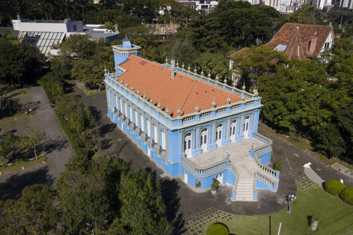 Vista aérea do Palacete dos Leões. Foto de Guilherme Pupo