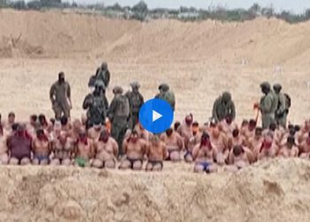 Dezenas de palestinos são detidos pelo exército de Israel e são deixados somente com roupas íntimas - foto reprodução euronews