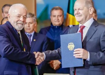 Presidente Lula e o chanceler Olaf Scholz, durante assinatura de atos, declaração conjunta e coletiva de imprensa em Berlim - Ricardo Stuckert/PR