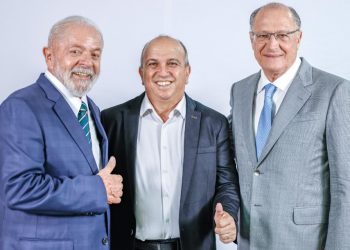 Presidente Lula, Humberto Henrique e Vice-Presidente Alckmin na Cerimônia que anunciou o Instituto Federal em Maringá