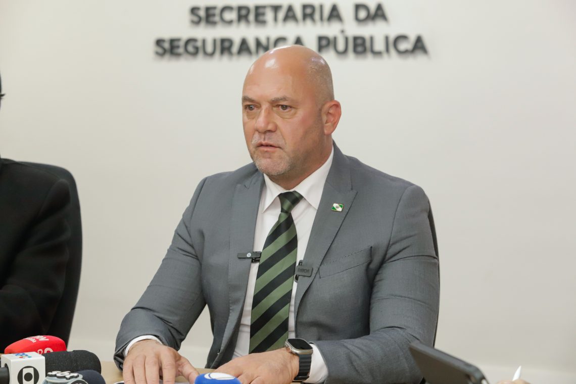 Curitiba, 12 de agosto de 2024 - Coletiva de imprensa na Secretaria Estadual de Segurançna Pública (Sesp) sobre a queda do avião em Vinhedos (SP).