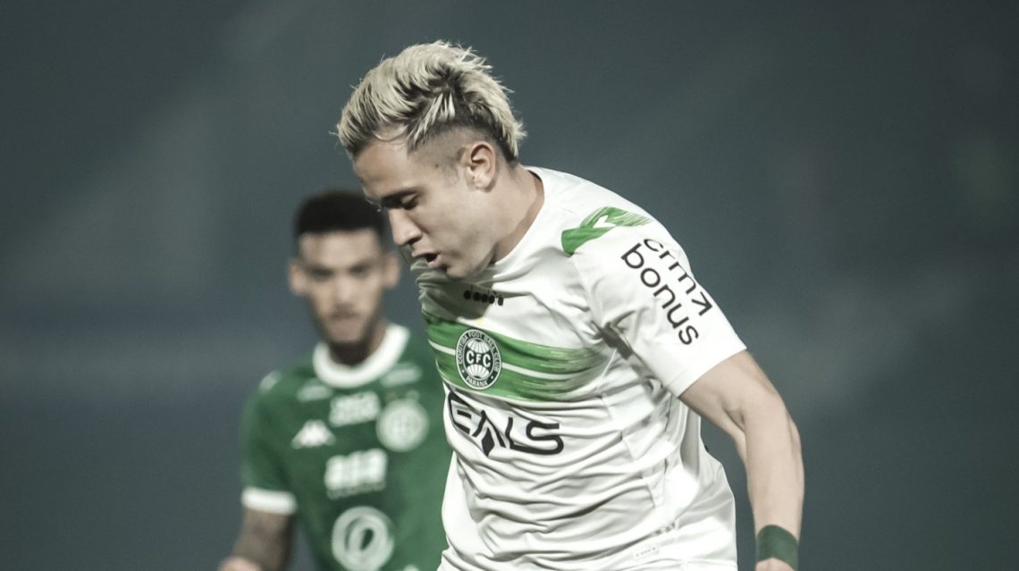 Matheus Frizzo fez o gol do Coritiba contra o Guarani. Foto: JP Pacheco/ Divulgação Coritiba.